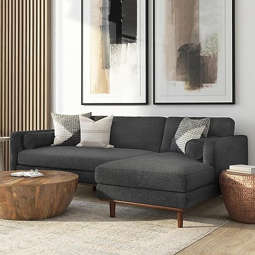 SIMPLIHOME Morrison 102" Wide Polyester Fabric Right-Facing Sectional Sofa - Image 2