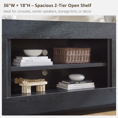 OKD Modern 70" TV Stand for 80" TV, Thick Block Media Console - Image 5