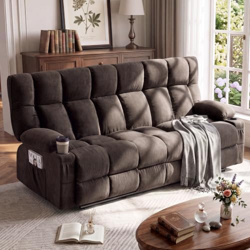 Oversized 3-Seater Recliner Sofa, Big Large Reclining Sofa by Unknown