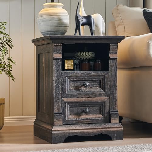 Nightstand with Charging Station by T4TREAMFurniture