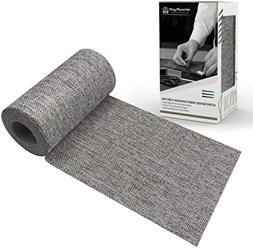 King Mountain Premium Linen Fabric Iron-on Repair Patch, Inside&Outside 3"x60" by ForABetterHomeLife