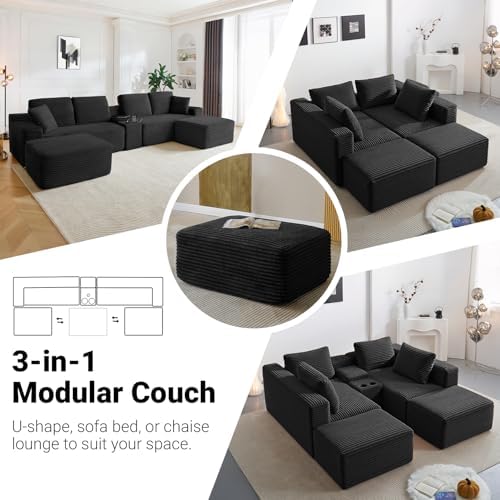 ivoros 150 Inch Modular Sectional Sofa Couch, Oversized Modern Cloud Couch - Image 5