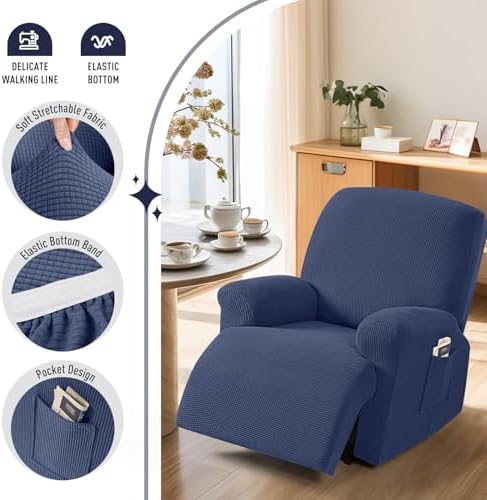 TAOCOCO Stretch Recliner Chair Covers 4 Piece - Image 3