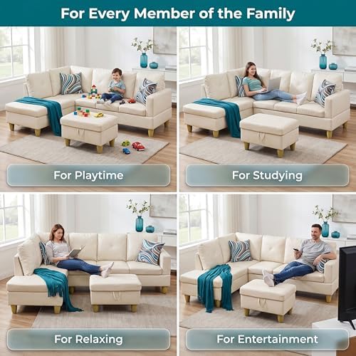 Faux Leather Sectional Couches for Living Room - Image 7
