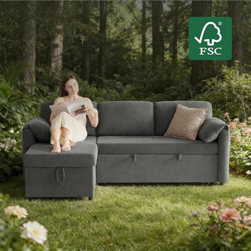 Tbfit 80" Pull Out Sofa, 3 in 1 Sleeper Sofa Couch - Image 6