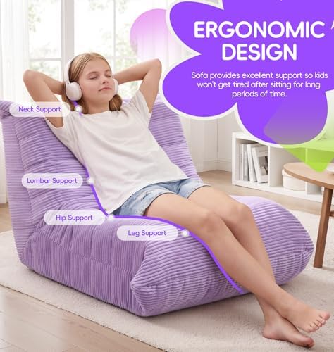 Hobestluk Medium Bean Bag Chairs Lounge Floor Chair BeanBag Couch Togo Sofa - Image 4