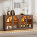 Sideboard Buffet Cabinet with Storage, Modern Coffee Bar Liquor Cabinet w/2 by beronbaer