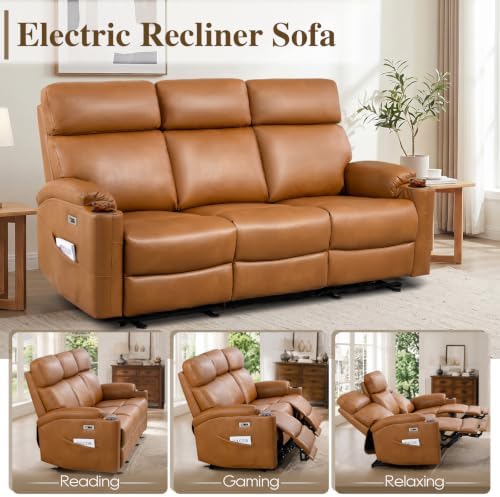 Power Reclining Sofa, 3-Seat Dual Electric Recliner Couch - Image 3