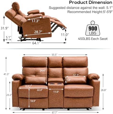 68'' RV Power Reclining Loveseat - Image 2