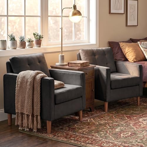 TYBOATLE Upholstered Accent Chair, Mid-Century Modern Arm Chair - Image 4