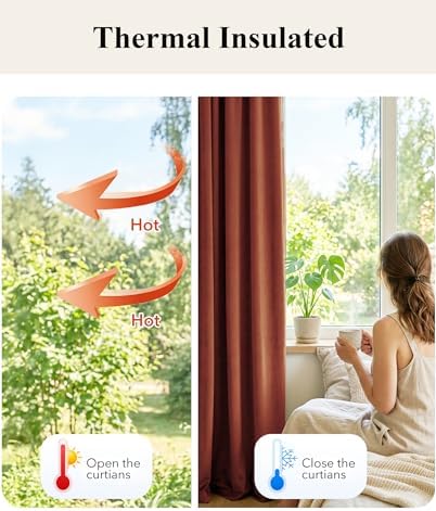 StangH Rust Red Velvet Curtains - Image 6