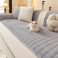 Velvet Sectional Couch Covers for Dogs, Light Grey by MDSASFD