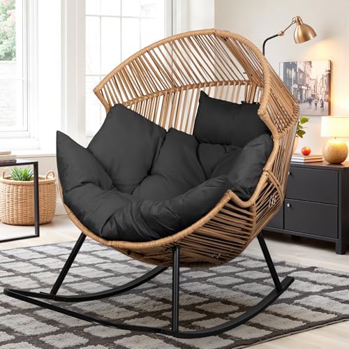 Vongrasig Wicker Rocking Egg Chair PE Rattan by Vongrasig