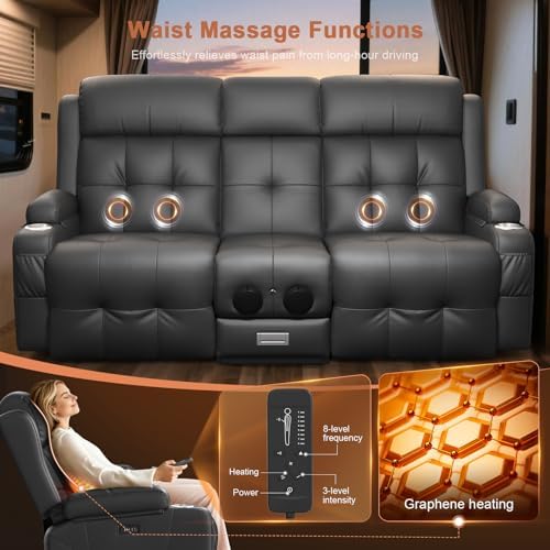 RV Loveseat Recliner Sofa, Wall Hugger Reclining RV Couch - Image 5