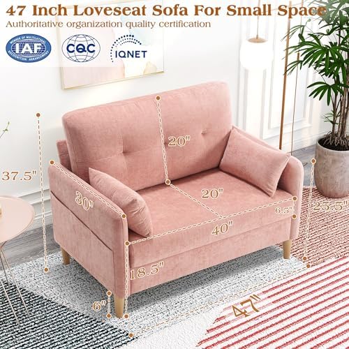 Hanherry Loveseat Couch, Small Sofa - Image 2