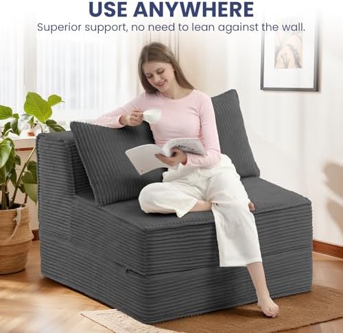 Erament Folding Sofa Bed, Portable Floor Couch Lounge Sofa - Image 3