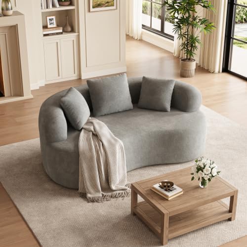 66" Boneless Loveseat Sofa Modern Curved Couch by Unknown