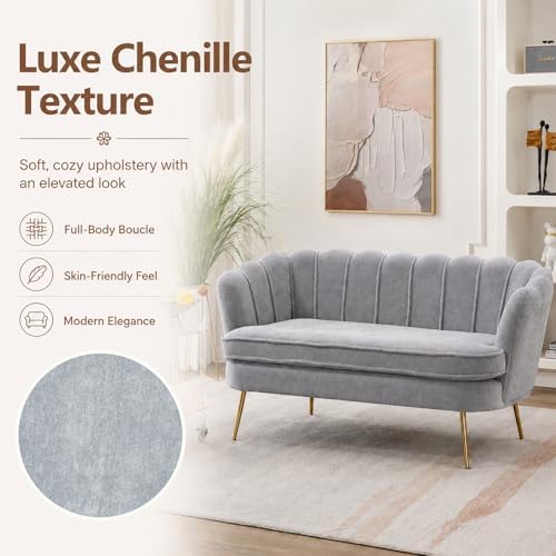 Anwickjeff 59" Wide Modern Boucle Loveseat 2-Seater Sofa - Image 3