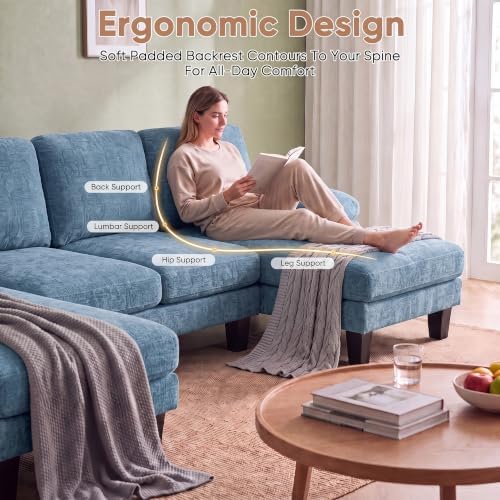 Homall 105" U-Shaped Sectional Couches, Sofa Couch - Image 4