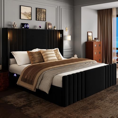 55" Tall Queen Size Platform Bed Frame - Image 6