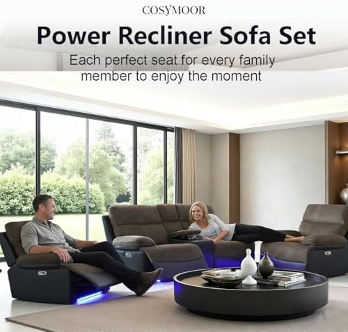 Corduroy Loveseat Set, Power Recliner Set - Image 3