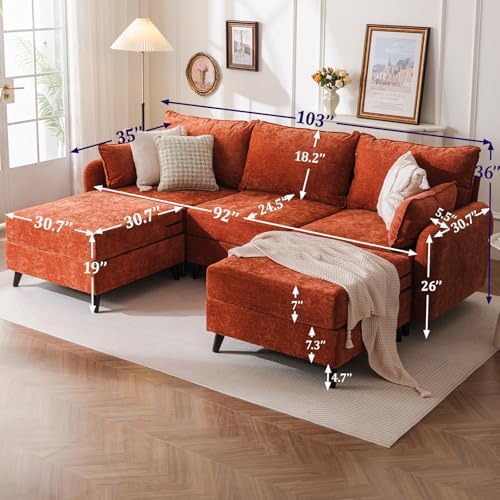 Rexulqo 104'' Modular Sectional Sofa - Image 6