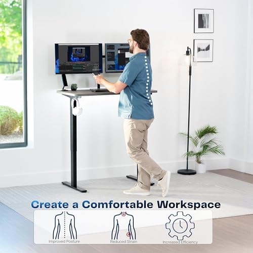 VIVO Dark Gray 43 x 24 in Standing Desk - Image 4