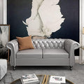 ORRD Chesterfield Loveseat, Modern Leather Sofa Tufted Couch 2 Seater by ORRD