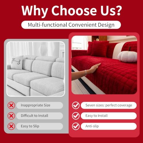 Sectional Velvet Couch Covers for 2 Seats - Image 5