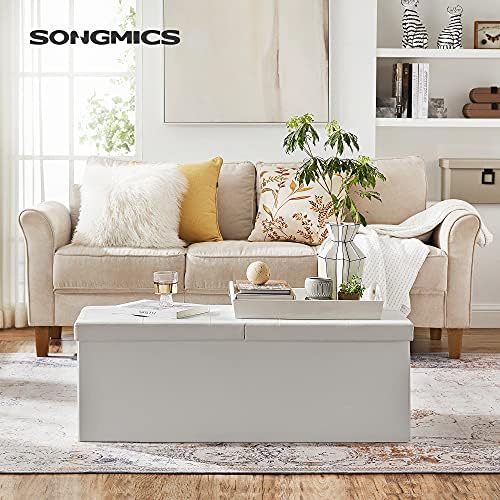 SONGMICS 43.3 Inches Folding Storage Ottoman Bench - Image 2