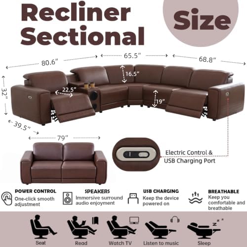 Power Reclining Sectional Sofa Set - Image 2