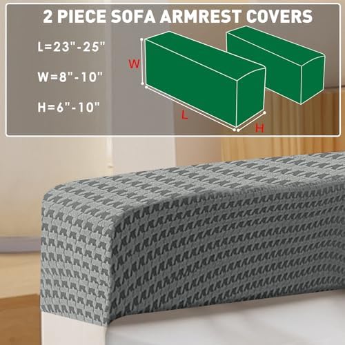 MAXIJIN Couch Cushion Covers for Sectional Sofa, Stretch Sofa Cushion Cover - Image 2