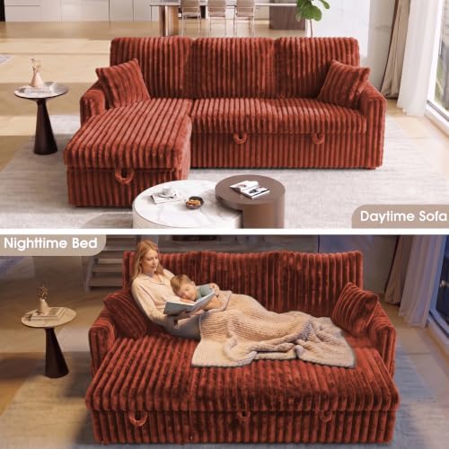 KCGKCG 81" Sectional Sleeper Sofa Bed - Image 7