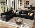 ABCASA 135.5" Oversized Modular Sectional Sofa, L Shaped Convertible Couch by ABCASA