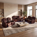 Leather Power Recliner Sofa Set by Unknown