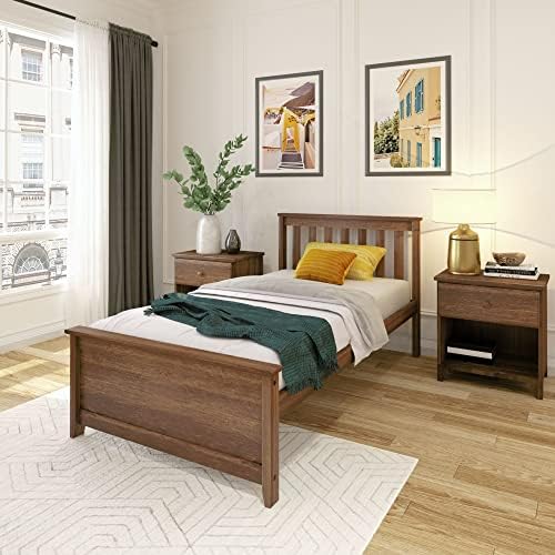 Plank+Beam Solid Wood Twin Bed Frame, Platform Bed by PlankBeam