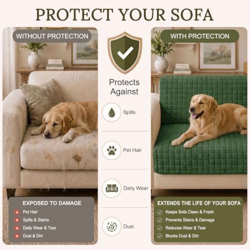 Smiry Velvet Couch Cover for Dogs, Non Slip Soft Sofa Protector for Pets - Image 5