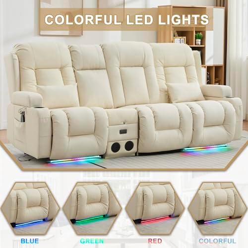 URRED Power Loveseat Recliner Sofa - Image 6