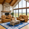 Recliner Sofa Set, Manual Reclining Couch Set, Living Room Furniture Sets by Snuptor