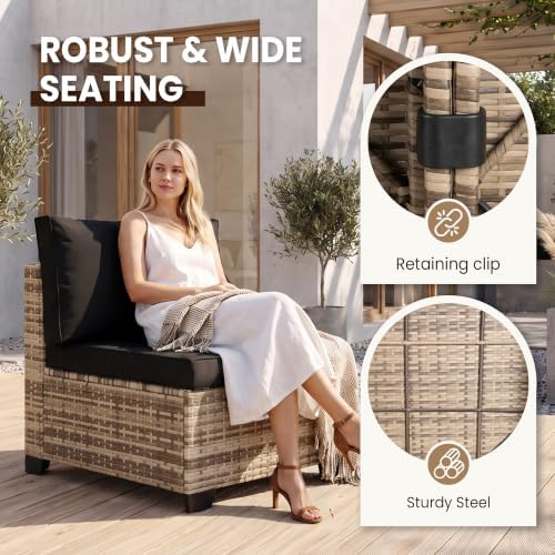 FHFO 7 Piece Patio Furniture Set, Outdoor Wicker Sectional Sofa Set - Image 5