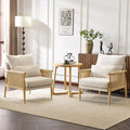 VINGLI Boho Braid Accent Armchairs Set of 2, Mid-Century Modern Chiars by VINGLI