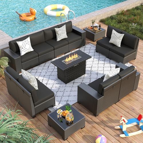 Patio Furniture Set with 44'' Fire Pit Table - Image 2