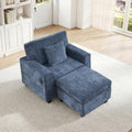 41'' Single Armchair with Ottoman Tufted Sofa Set with Type-C&USB Charging by MAHYIZYI-SimpleFashionable