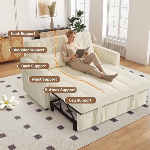 Nebuaegis Sleeper Sofa Bed, 3-in-1 Convertible Pull Out Couch - Image 3
