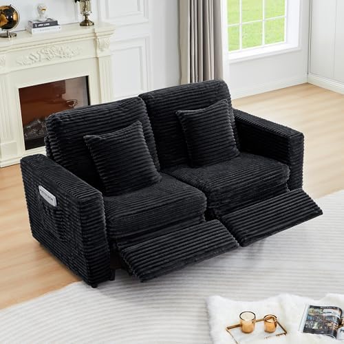 Electric Loveseat Recliner, Power Reclining Sectional Sofa by ORRD