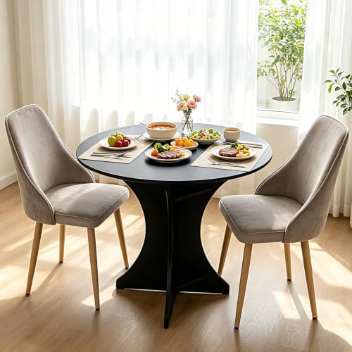 Dining Chairs Set of 2 with High Back, Ergonomic Curved Backrest Mid-Century by ACOHOOK