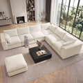 157.6" Cloud Couch Sectional, Oversized 7 Seater L Shaped Sofa by MAKIAAP