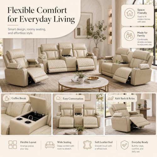 Power Reclining Sofa and Chair Set - Image 3