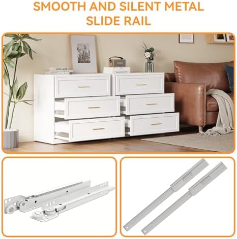 COFaR Metal Dresser for Bedroom, Dressers & Chests of Drawers for Nightstand - Image 6