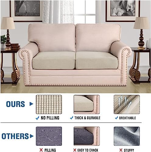 H.VERSAILTEX Super Stretch Individual Seat Cushion Covers Sofa Covers Couch - Image 2